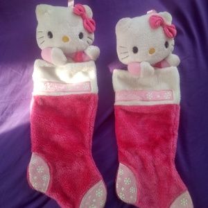 Two Hello Kitty Christmas Stockings